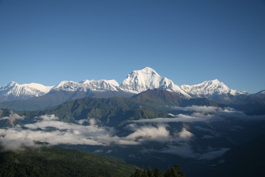 Annapurna and  dhaulagiri  range