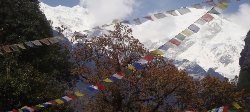 Trek dans le Langtang, Gosaikunda et Helambu - Langtang de la Vue de River Lodge de c