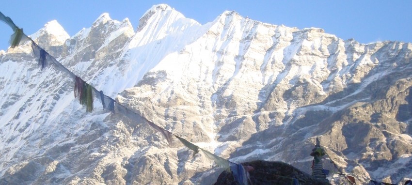 Trek dans le Langtang, Gosaikunda et Helambu - Langtang vue de Tserko Ri.